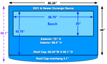 durango sauna dimensions