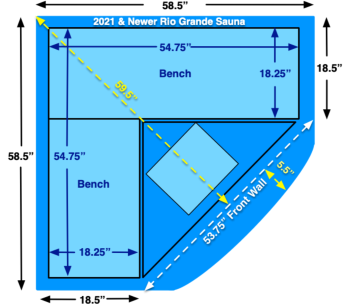 rio grande sauna dimensions