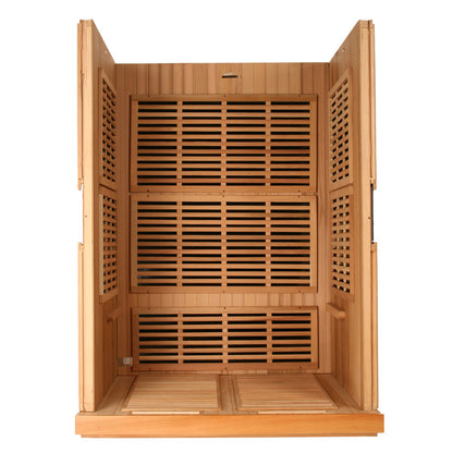 rocky mountain saunas 2 person aspen sauna interior no bench