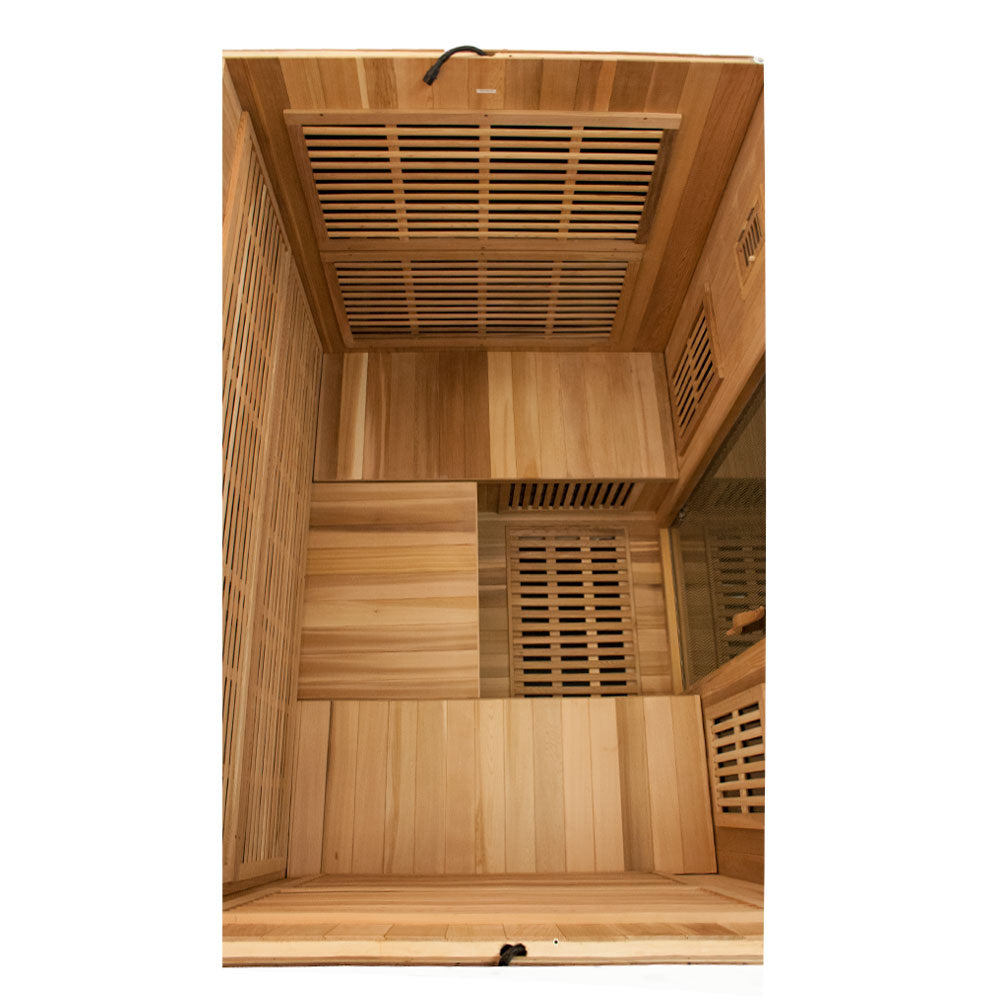 rocky mountain saunas 2 person montana sauna birdseye interior